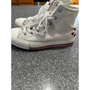 Kids Converse Chuck Taylor All Star Life High Top Sneaker Hearts Size 6 EUC SB9